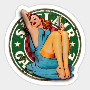 Ms Sinclair Pin Up Girl - Holding Wrench Sticker